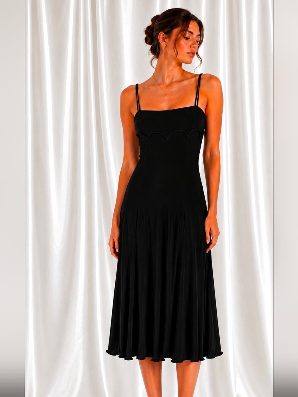 Giorgio Armani Black Corset Bustier Midi Dress NWT $2,850 Retail IT 48